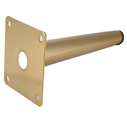 Osring 6 Inch Furniture Table Legs Straight, Gold Metal Coffee Table Feet - size: 6 Inch