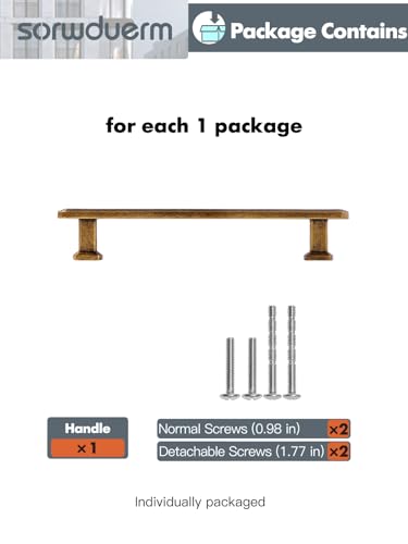 SORWDUREM 10 Pack 5 Inch(128mm) Antique Brass Cabinet Pulls Drawer Pulls Kitchen Hardware Cupboard Kitchen Hardware Cabinet Handles - color: Antique Brass, size: 5"(128mm) Hole Center