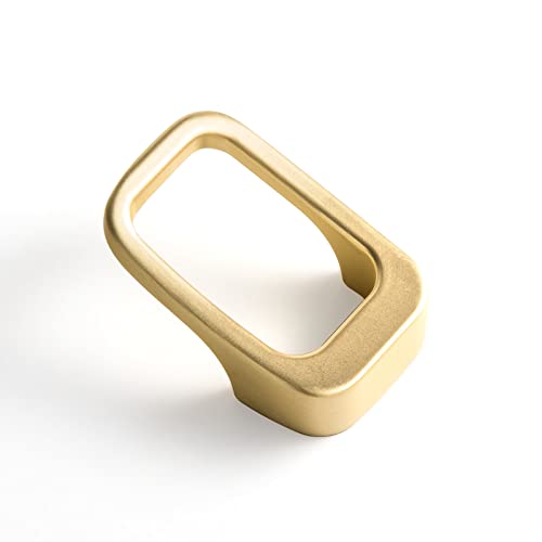 Goo-Ki Light Brushed Brass Cabinet Knobs,Modern Zinc Alloy Drawer Knobs for Drawer,Wardrobe,Cupboard,6 Pack - color: Light Brushed Brass, size: 0.6'' HOLE CENTERS