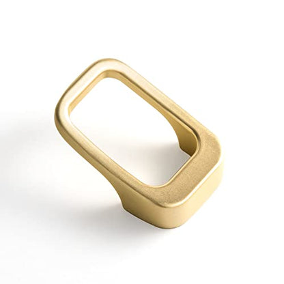 Goo-Ki Light Brushed Brass Cabinet Knobs,Modern Zinc Alloy Drawer Knobs for Drawer,Wardrobe,Cupboard,6 Pack - color: Light Brushed Brass, size: 0.6'' HOLE CENTERS