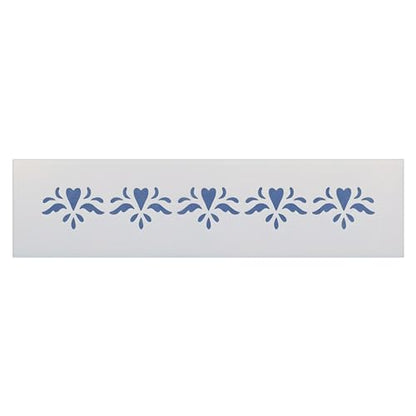 Hearts Border Stencil Template 12" x 1.5" for Painting, Crafts, DIY Projects & Home Decor – Reusable Mylar Stencil for Furniture, Walls, Wood Signs & More – The Artful Stencil