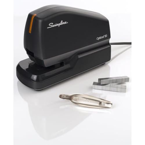 Swingline Electric Stapler Value Pack, 50 Sheet Capacity, includes Optima 50 Stapler, 5000 Staples and Staple Remover (48209) - size: 50 Sheet, style: Full Strip (Pack of 1)