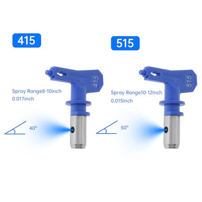 ChgImposs 3 Pcs Airless Paint Sprayer Tip Sets, Spray Tips for Graco Paint Sprayer with Nozzle Seats for Airless Paint Spray Guns House Painting (Machine Parts 415 515)