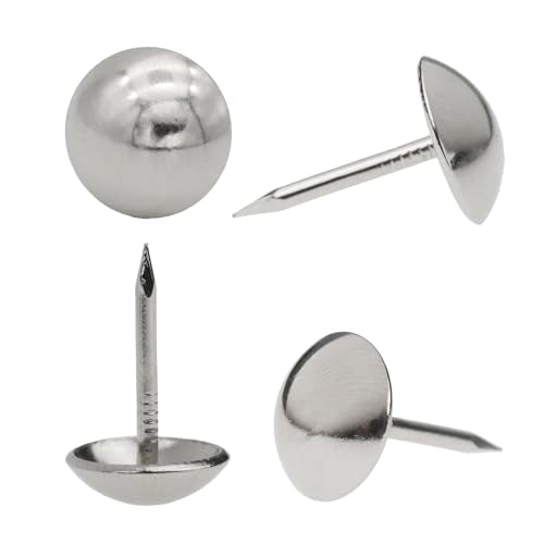 Upholstery Tacks for Furniture 100pcs Decorative Upholstery Nails 7/16" - color: Silver