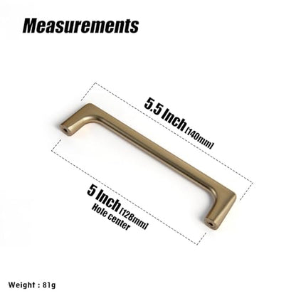 Goo-Ki Champagne Bronze Cabinet Pulls with 5'' Hole Centers, Modern Style Zinc Alloy Cabinet Handles for Dresser,Wardrobe,Cupboard- 24 Pack - color: Champagne Bronze, size: 5'' Hole Centers