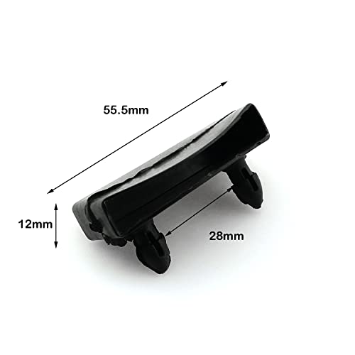 heyous 10Pcs Replacement Bed Slat Holders Kits Bundles Plastic White End Caps Holders, Width 55mm x Height 12 mm, for Single, Double and King Size Beds, 54-55mm (Pack of 2) - size: Full (Pack of 2)