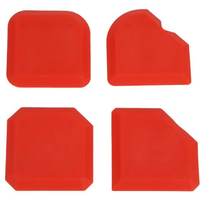 Silicone Caulking Tool Kit, 4Pcs Caulk Remover Smoother Finisher Scraper Cleaner Grout Removal Tool for Kitchen Bathroom Floor Window Sealant Sealing