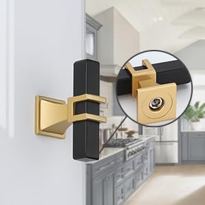 homdiy Black and Gold Cabinet Knobs 24 Pack Black and Brass Cabinet Knobs - color: Black & Matte Gold, size: Single Hole
