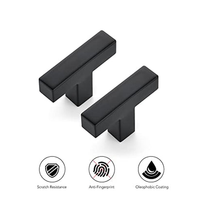 Ravinte Matte Black Square Cabinet Handles & Pulls 2 Inch Length 30 Pack - color: Matte Black