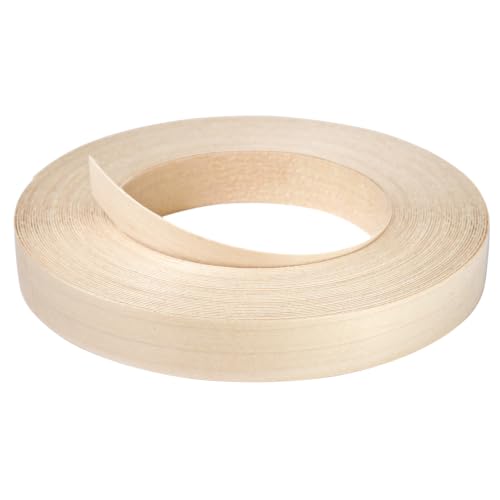 Maple Edge Banding 3/4 Inch x 50 FT Roll, 8 FT+ Continuous Lengths for Seamless Finish - Pre-Glued Iron-On Real Wood Veneer with Sanded Smooth Surface for Plywood, Cabinets & DIY Projects - color: Maple, size: 3/4 in x 50 ft