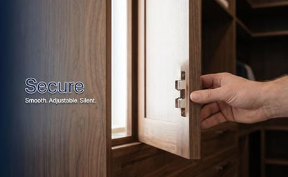 4PCS 60mm Solid Brass Adjustable-Tension Double Roller Catch, Heavy Duty Cabinet Latch Hardware for Closet Cupboard Wardrobe French Doors, Silver Finish - size: 60mm