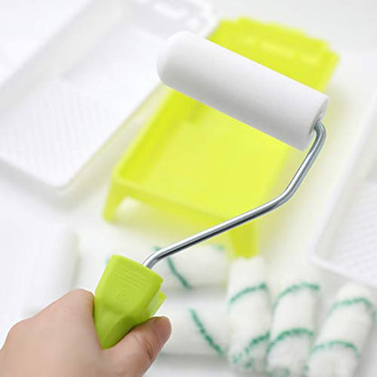 KUPOO 4" Foam Paint Roller Kit Mini Roller with Frame,Tray & Refills - size: 4 inch Foam Roller Set