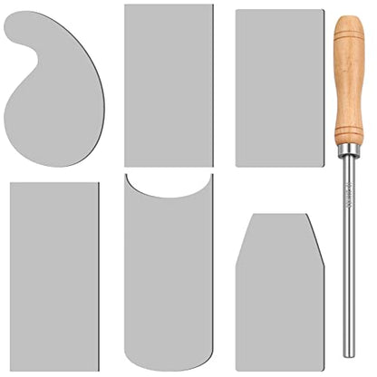 Therwen Card Scraper Burnishing Tool Cabinet Scraper Woodworking, Silver - color: Silver