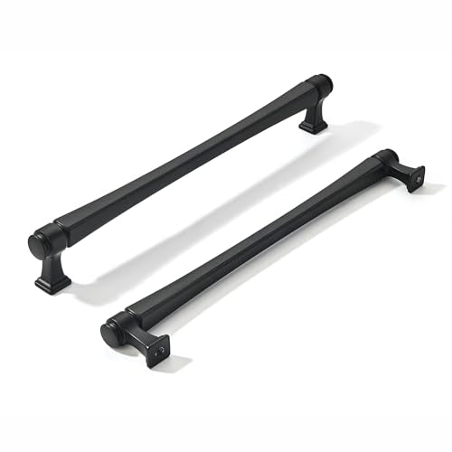 LIMUR 10 Pack 7.5 Inch (192 mm) Hole Center Matte Black Cabinet Pulls – Solid Zinc Alloy Kitchen Cabinet Handles, Drawer Pulls for Bathroom Vanity, Dresser & Wardrobe, M4 Screws Included - color: Matte Black, size: 7.5"/192 MM Hole Center