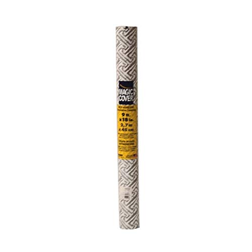 Magic Cover Premium Adhesive Vinyl Contact Shelf Liner and Drawer Liner, 18"x9', Villa Gray - color: Villa Gray, size: 18"W x 108"L