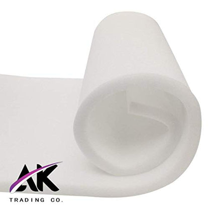 AK TRADING CO. CertiPUR-US Certified Upholstery Foam Cushion Best for Seat Cushion, Furniture Cushion, Bedding Support & Foam Mattress - 3" H x 36" W x 72" L - style: 3in H x 36in W x 72in L