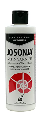Jo Sonja Polyurethane Satin Varnish - 8oz Bottle - size: 8oz Bottle