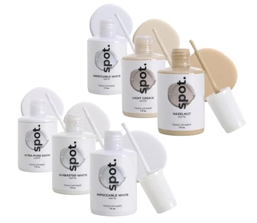 spot. Bundle Touch Up-Paint Beige Matte 3 Pack and White Matte 3 Pack