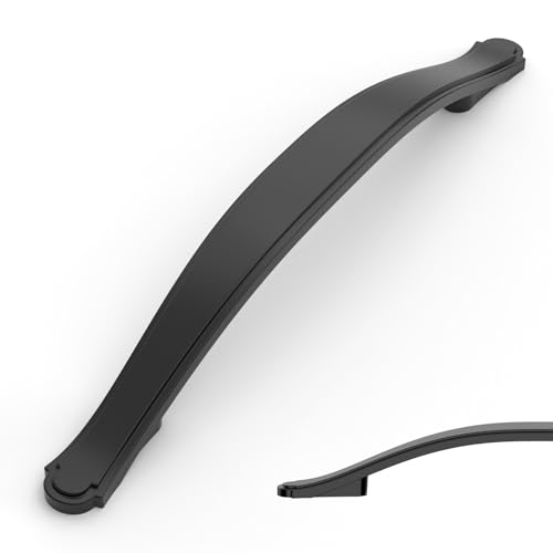 Amerdeco 10 Pack Matte Black Cabinet Pulls 5 Inch(128mm) Hole Center Drawer Pulls Cabinet Hardware Kitchen Cabinet Handles for Bathroom Dresser Pulls ZH0068 - color: Matte Black, size: 5"/128MM Hole Center