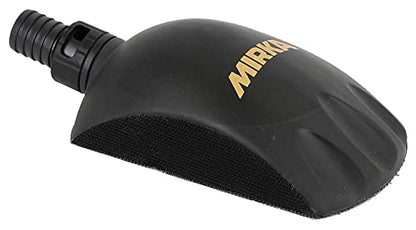 Mirka Roundy Hand Sanding Block for 6 in Hook and Loop Discs, Vacuum-Ready