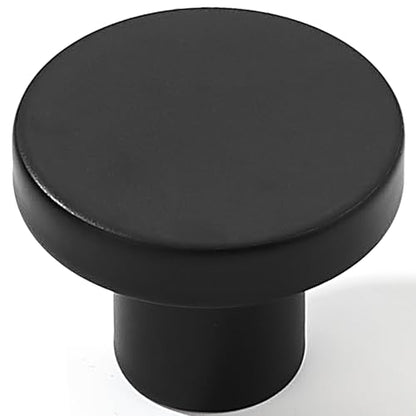 khtumeware 10 Pack Cabinet Knobs Black Kitchen Cabinet Knobs Round Dresser Drawer Knobs Matte Black Drawer Pulls Closet Door Knobs 1-1/5 Inch - color: Black, size: 1-1/5 Inch knobs