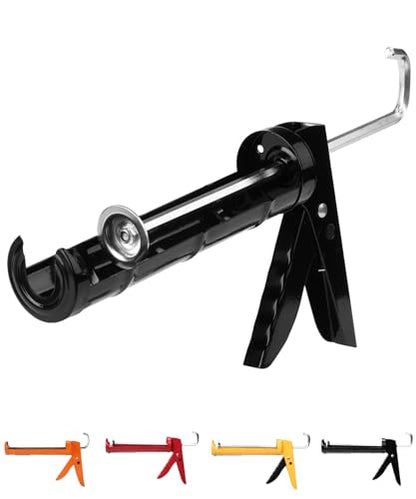 Bates- Caulking Silicone Gun, 10:1 Thrust Ratio, Hand Caulking Guns, No Drip - color: Black, size: 1 Pack