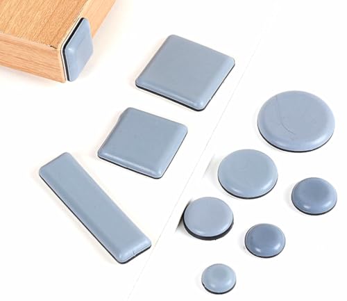ALIMITOPIA 20pcs Furniture Glide Stick-on Teflon Chair Kitchen Appliances Slider Bumper Self-Adhesive Pad Floor Protector for Hardwood Tile or Marble Floor(Square;1.4 inches) - size: Square 35mm