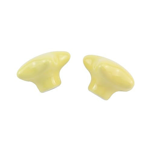 Dnyta 6 Pcs Star Shaped Ceramic Knobs Decorative Pulls Glossy Ceramic Pulls - style: Yellow,Star Shaped
