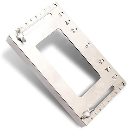 Cabinet Hole Drilling Template,Stainless Steel Professional Adjustable Hole Punch Locator - Portable Woodworking Accessories, Multifunctional Drill Template Guide for Enhanced Accuracy