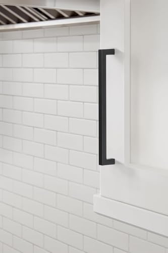 Amerock 7-9/16" Monument Matte Black Drawer Pull - color: Matte Black, size: 7-9/16 Inch (192 mm) Center-to-Center