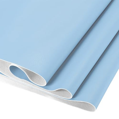 DMiotech 1 Pack 14 Inch x 53 Inch Faux Leather Sheet Furniture Cover Napa Skin Light Blue PU Leather Roll for Handmade DIY Craft Projects - color: Light Blue