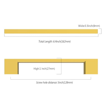 9BUILD 10 Pack Vibrant Brushed Moderne Brass Cabinet Pulls 5 Inch Cabinets Handles Kitchen Cabinet Hardware Handle for Dresser Pulls - color: Vibrant Brushed Moderne Brass, size: 5"/128MM Hole Center, style: 10 Pack