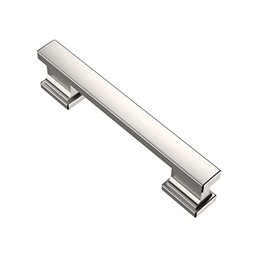 Alzassbg 3-3/4" Brushed Satin Nickel Cabinet Pulls 10 Pack, AL3061SN - color: Brushed Satin Nickel, size: 3-3/4" Hole Center