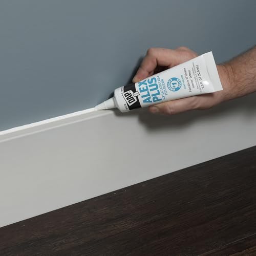 DAP Alex Plus Acrylic Latex Caulk, White, 2.8 oz (7079800956)