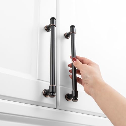 KOOFIZO 10 Pack 7-1/2 in Oil Rubbed Bronze Cabinet Pulls, Drawer Handle P11 - color: Oil Rubbed Bronze, size: 7-1/2" CC