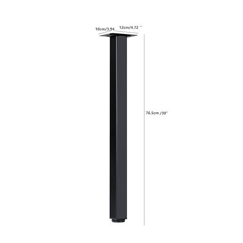 LCSDLHLSY 30 Inch Square Metal Table Legs,DIY Furniture Legs,Black Set of 4 - size: 30 Inch