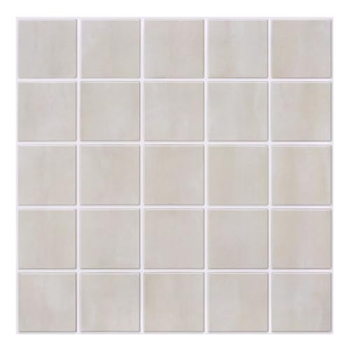 Commomy Matte 3D Peel and Stick Backsplash for Kitchen,10 Pcs 11.8"x11.8" - color: Textured Beige Gradient