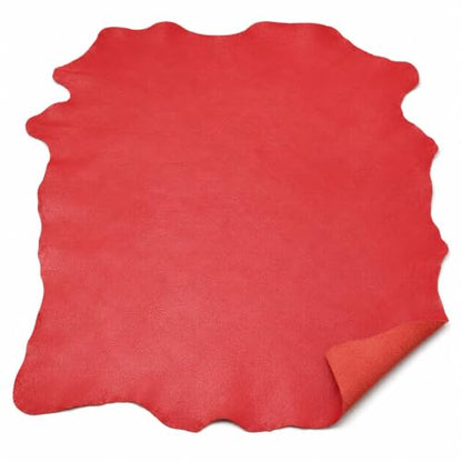 Reed Leather Hides - Cow Leather for Arts and Crafts (8 inches X 11 Inches, Red) - color: Red, size: 0.6 Square Foot