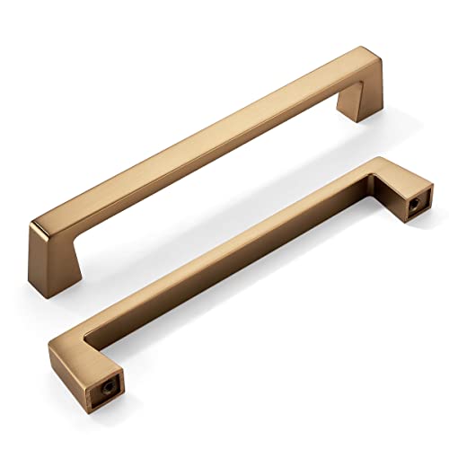 khtumeware 2 Pack 6 1/4 Inch(160mm) Kitchen Cabinet Handles,Champagne Bronze Cabinet Pulls Kitchen Cabinet Hardware, Furniture Pulls for Bathroom Cupboard Drawer Handles Dresser Pulls. - color: Champagne Bronze, size: 6-1/4 inch hole center