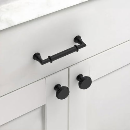 Asidrama 10 Pack 3.75 Inch(96mm) Matte Black Kitchen Cabinet Handles, Cabinet Pulls Kitchen Cabinet Hardware for Cupboard Drawer Pulls 2281 - color: Matte Black, size: 3.75" Hole Center