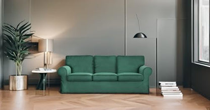 MASTERS OF COVERS Ektorp 3 Seater Sofa Cover Replacment Slipcover-Green - color: Three Seat Cover-green