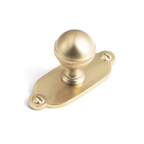 Goo-Ki Cabinet Knobs with Backplate, Champagne Bronze, 6 Pack - color: Champagne Bronze, style: Industrial Rivet Style