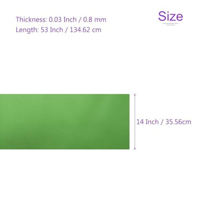 DMiotech 1 Pack 14 Inch x 53 Inch Faux Leather Sheet Furniture Cover Napa Skin Grass Green PU Leather Roll for Handmade DIY Craft Projects - color: Grass Green