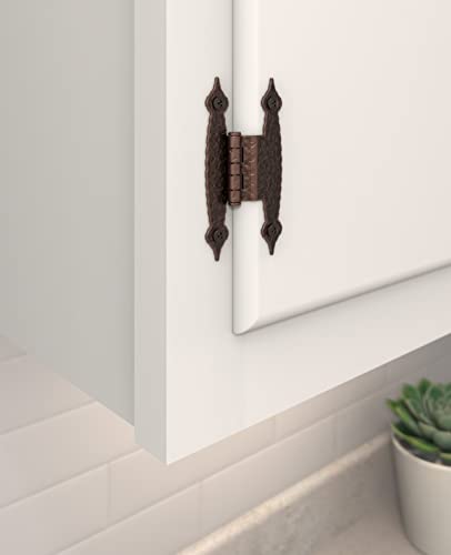 Amerock 1 Pair 3/8" Offset Oil-Rubbed Bronze Non-Self-Closing Cabinet Hinge - color: Oil Rubbed Bronze