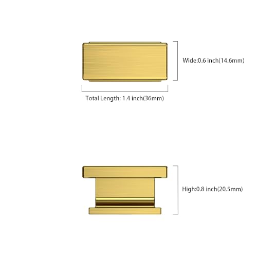 Asidrama 10 Pack Vibrant Brushed Moderne Brass Cabinet Pulls Heavy-Duty Solid Kitchen Cabinet Knobs Drawer Hardware for Bathrooms Cabinets 2891 - color: Vibrant Brushed Moderne Brass, style: 10 Pack