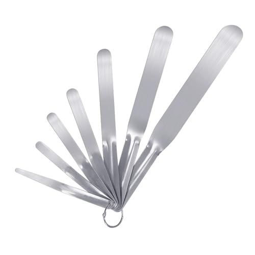 7-Piece Caulking Spatula Set - Professional Stainless Steel Caulk Finishing Tools, Streamline Spatulas for Bathroom Sink, Bathtub, Tile Sealant Application