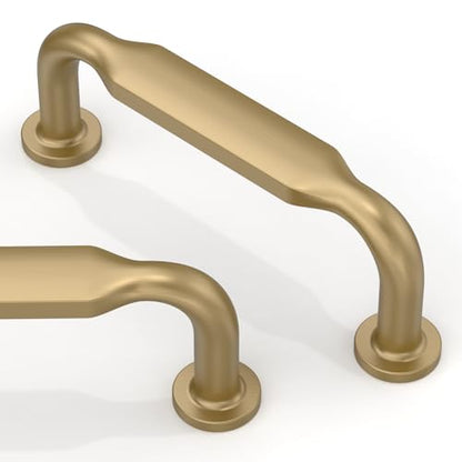 10 Pack Champagne Bronze Cabinet Pulls 3 Inch(76mm) Kitchen Cabinet Handles Solid Zinc Alloy Cabinet Hardware Drawer Pulls - color: Champagne Bronze, size: 3" Hole Center