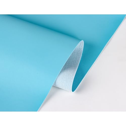 Faux Leather Sheets for Craft One Roll Smooth Surface Leather Fabric Sheets 12" x 53” (30cm x 135cm) Inch Earrings Bows Wallets DIY Projects (SkyBlue) - color: Skyblue