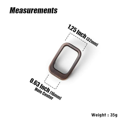 Goo-Ki Oil Rubbered Bronze Cabinet pulls with 0.6''(16mm) Hole Center,Modern Zinc Alloy Finger Pulls for Drawer,Wardrobe,Cupboard,6 Pack - color: Oil Rubbered Bronze, size: 0.6'' HOLE CENTERS