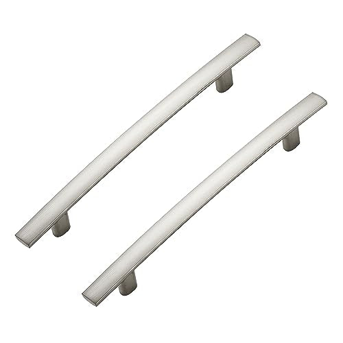 30 Pack Brushed Nickel Cabinet Handles, 5" Hole Center Curved Pulls - color: Brushed Nickel, size: 5" Hole Center